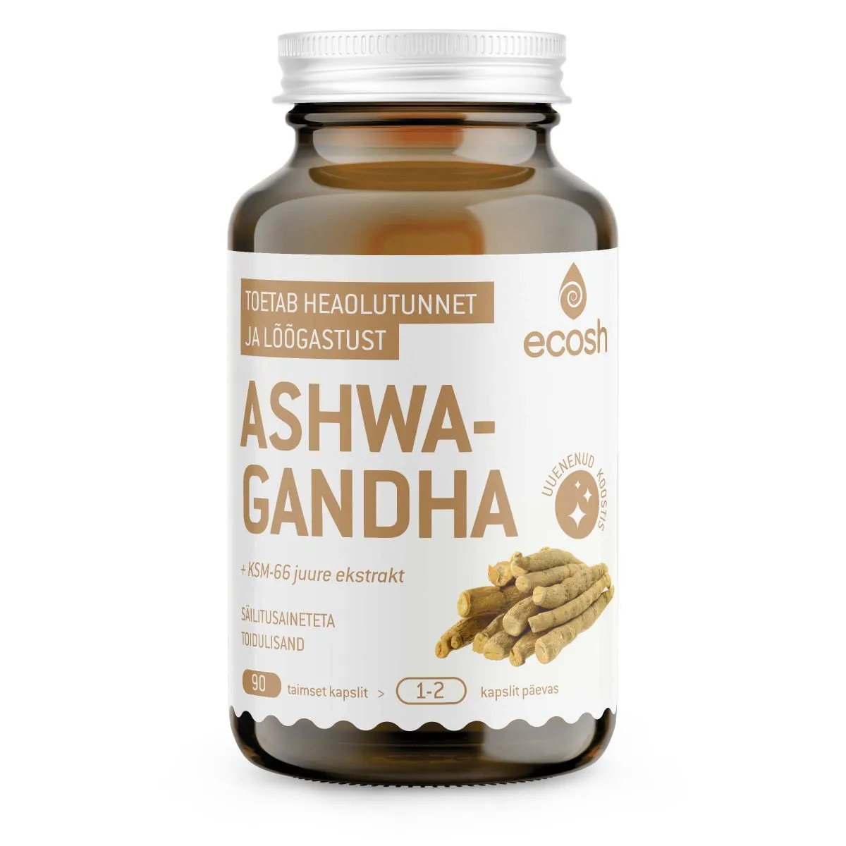 ECOSH ASHWAGANDHA JUURE KAPSLID  N90 - Product Image