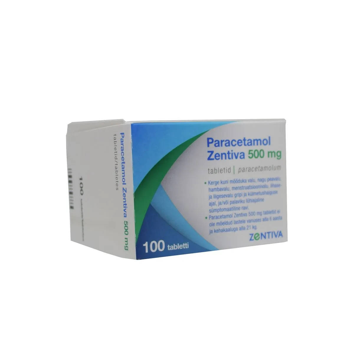 PARACETAMOL ZENTIVA TBL 500MG N100 - Product Image