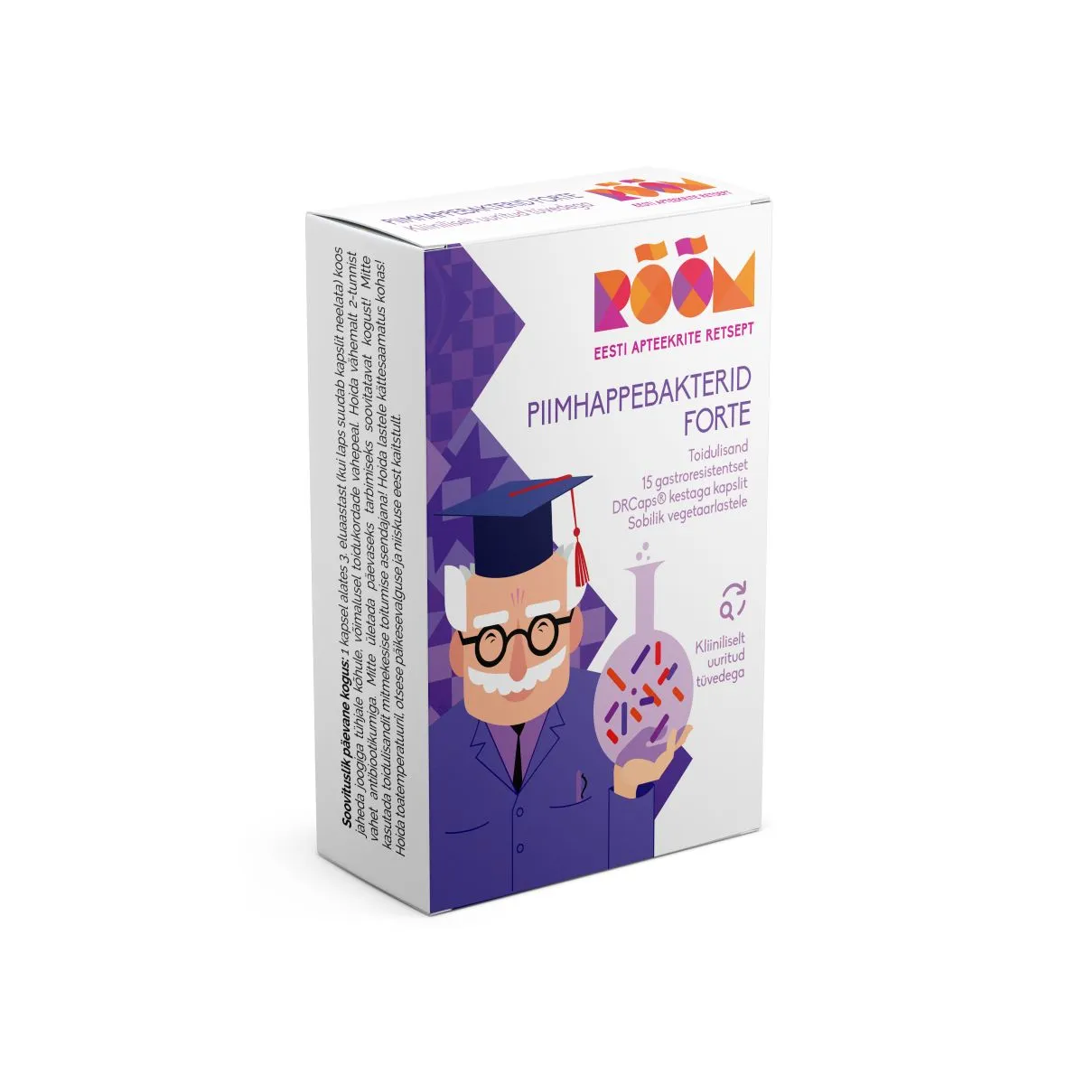 RÕÕM PIIMHAPPEBAKTERID FORTE KAPSLID N15 - Product Image