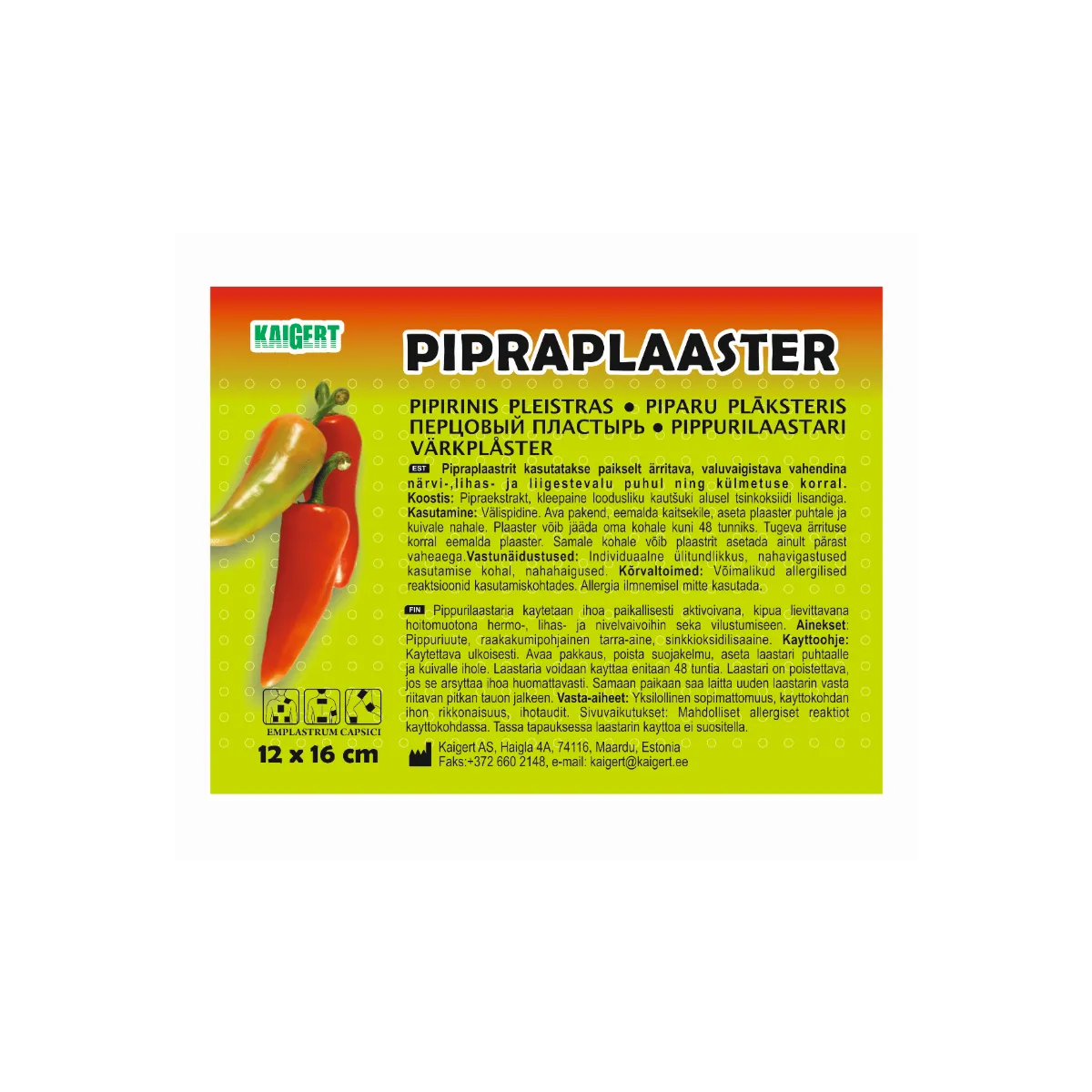 PIPRAPLAASTER 12X16CM - Product Image 1