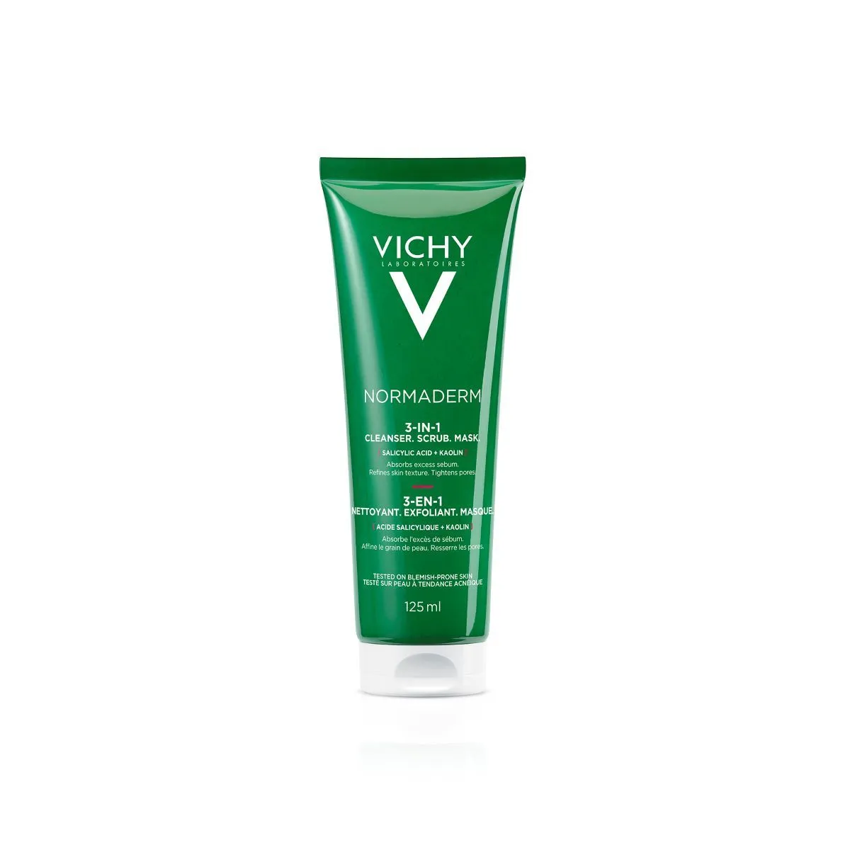 VICHY NORMADERM 3IN1 PUHASTAJA+KOORIJA+MASK NÄOLE 125ML - Product Image