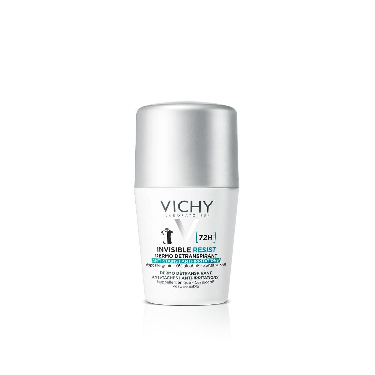 VICHY ANTIPERSPIRANT ROLL-ON 72H INVISIBLE RESIST 50ML - Product Image