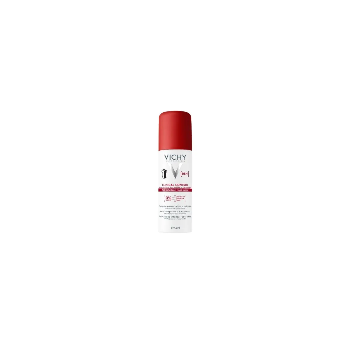 VICHY ANTIPERSPIRANT AEROSOOL 96H CLINICAL CONTROL 125ML - Product Image