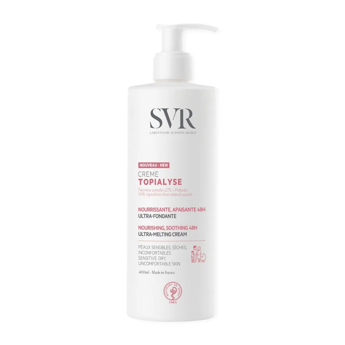 SVR TOPIALYSE RAHUSTAV KREEM ATOOPILISELE NAHALE 400ML UUS - Product Image