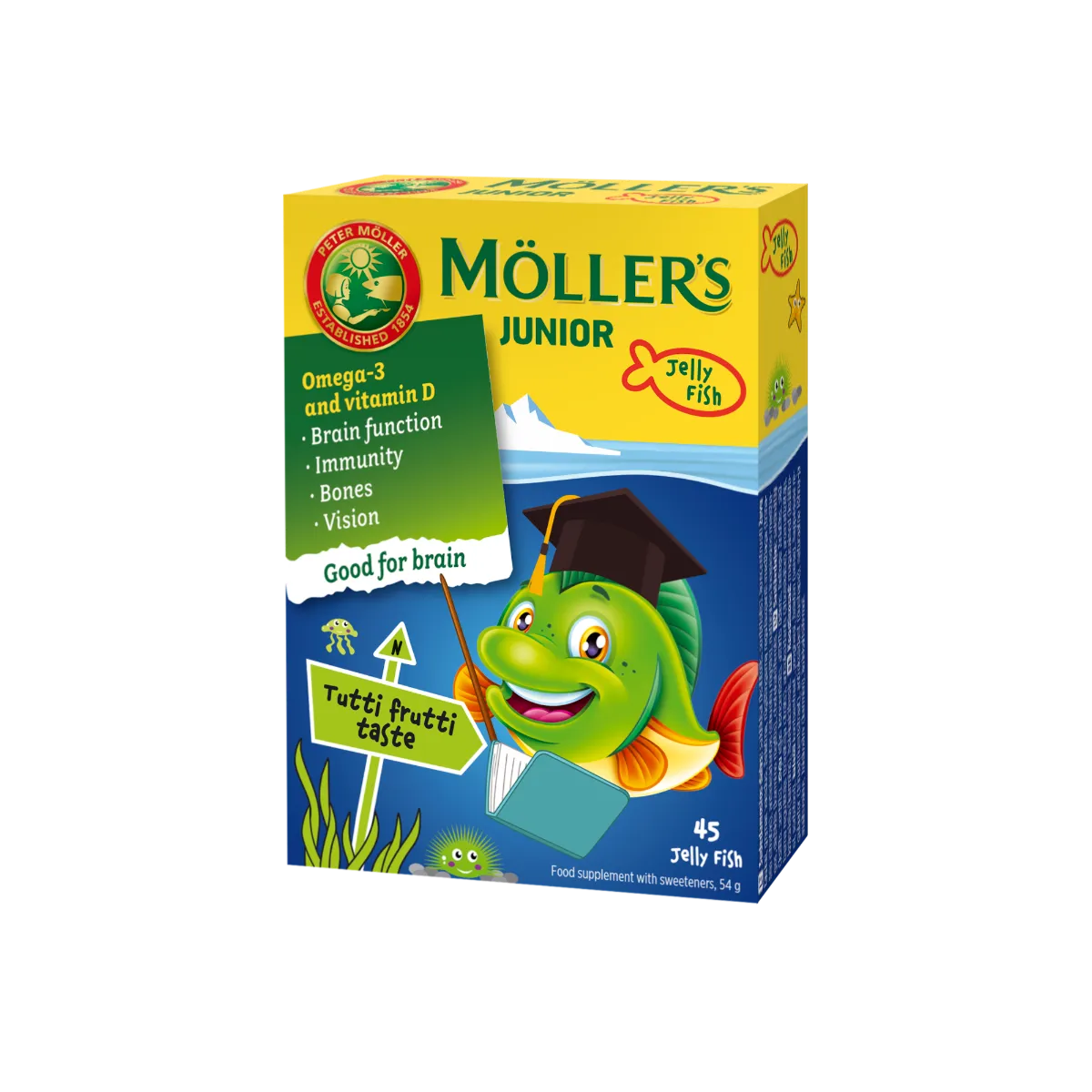 MÖLLER-S JUNIOR PUUVILJAMAITSELISED KALAKESED N45 - Product Image