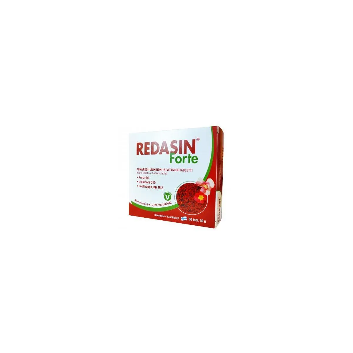 REDASIN FORTE SÜDAMETABLETID PUNASE RIISIGA N60 - Product Image