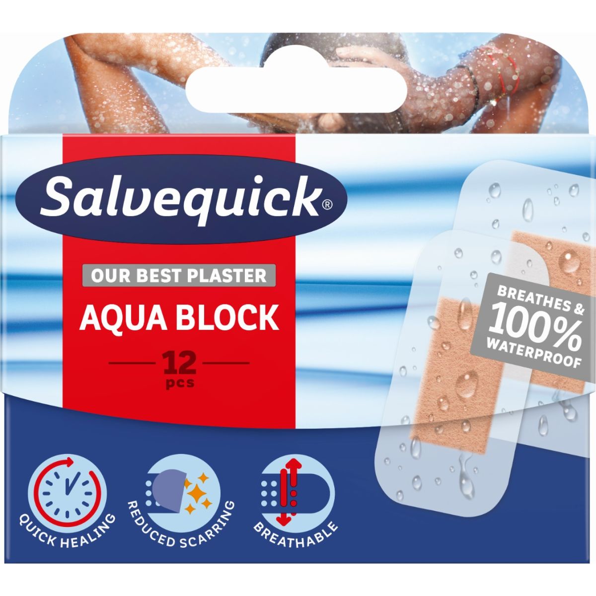 SALVEQUICK PLAASTER AQUA BLOCK N12 - Product Image