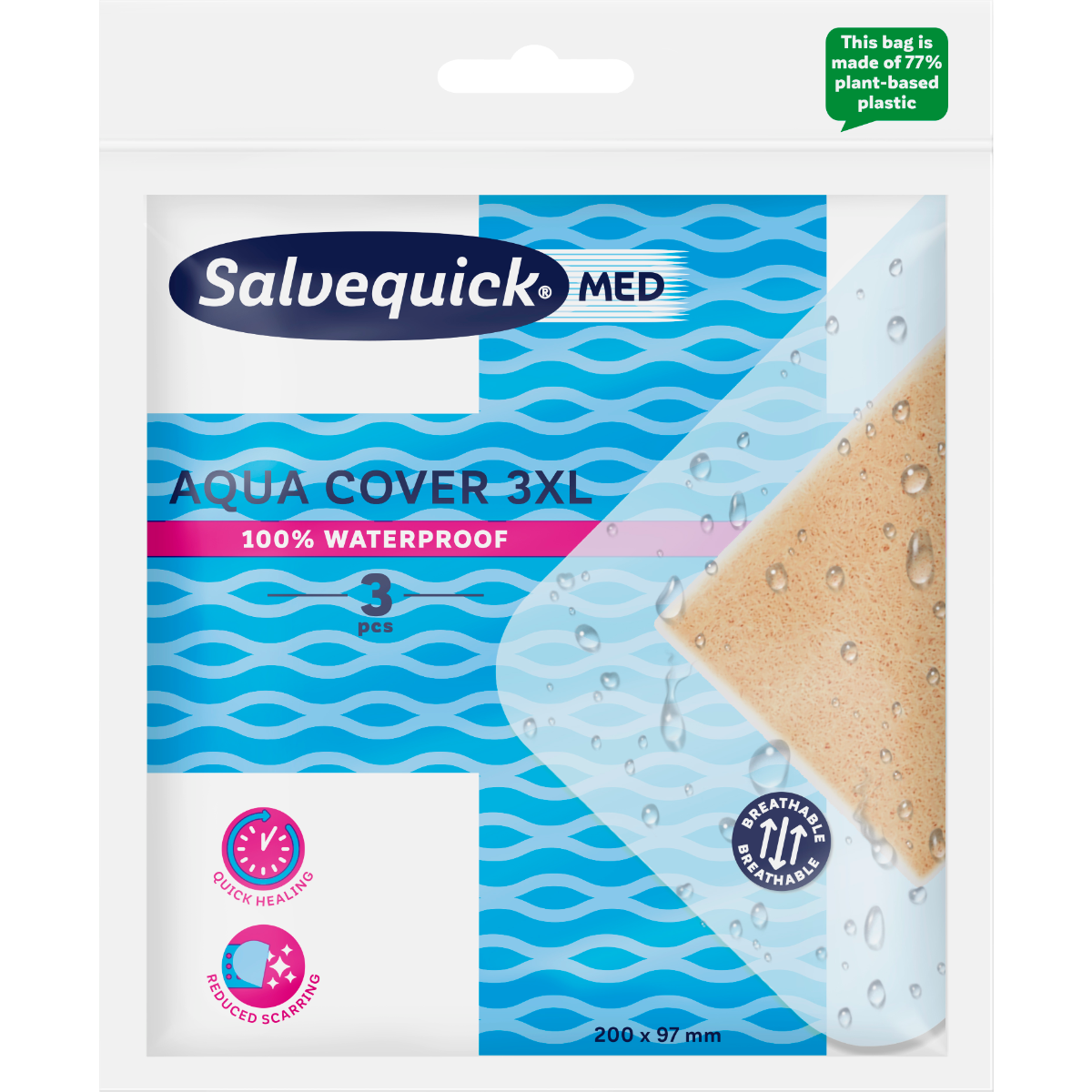SALVEQUICK PLAASTER AQUA COVER XXXL N3 - Product Image