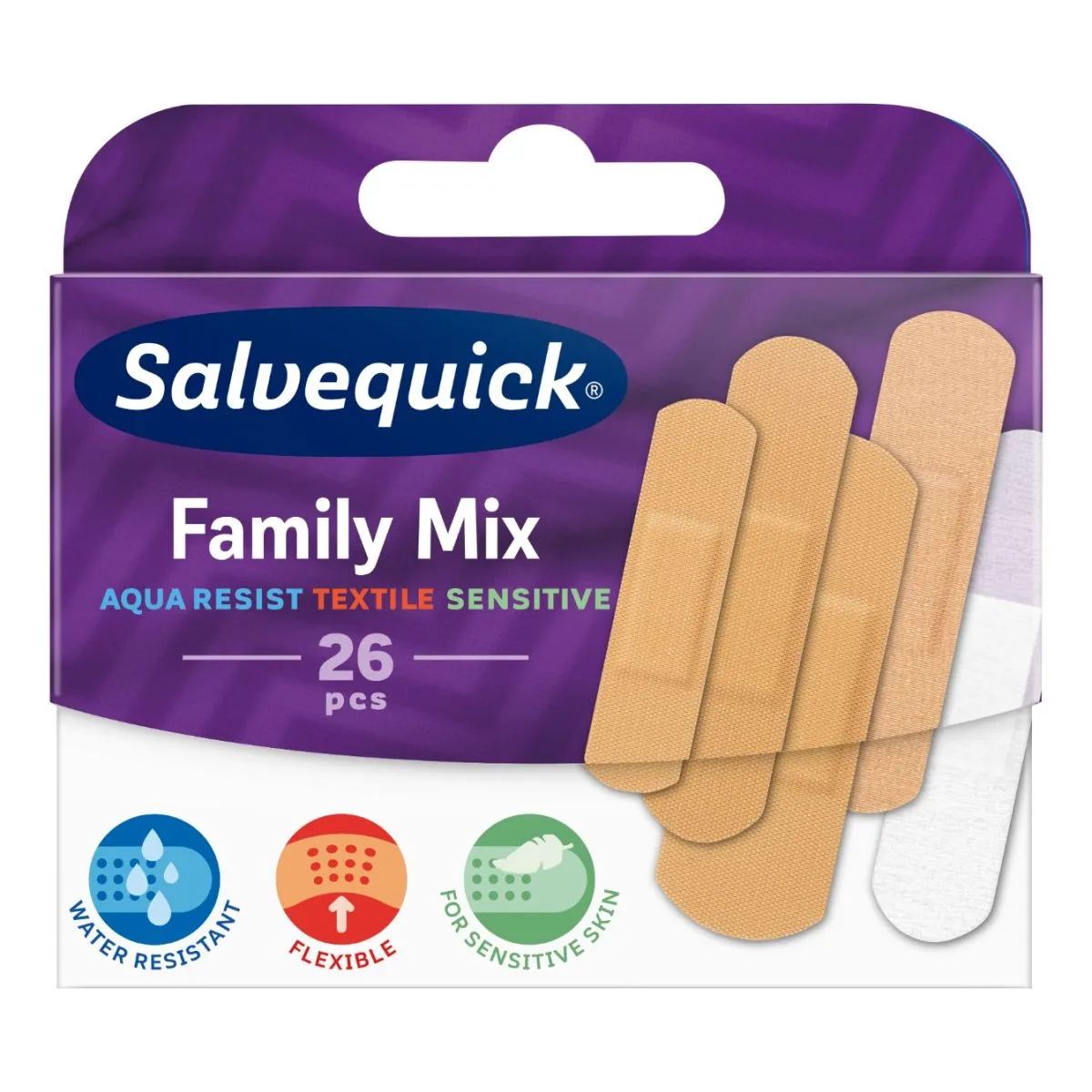 SALVEQUICK PLAASTER FAMILY MIX N26 - Product Image