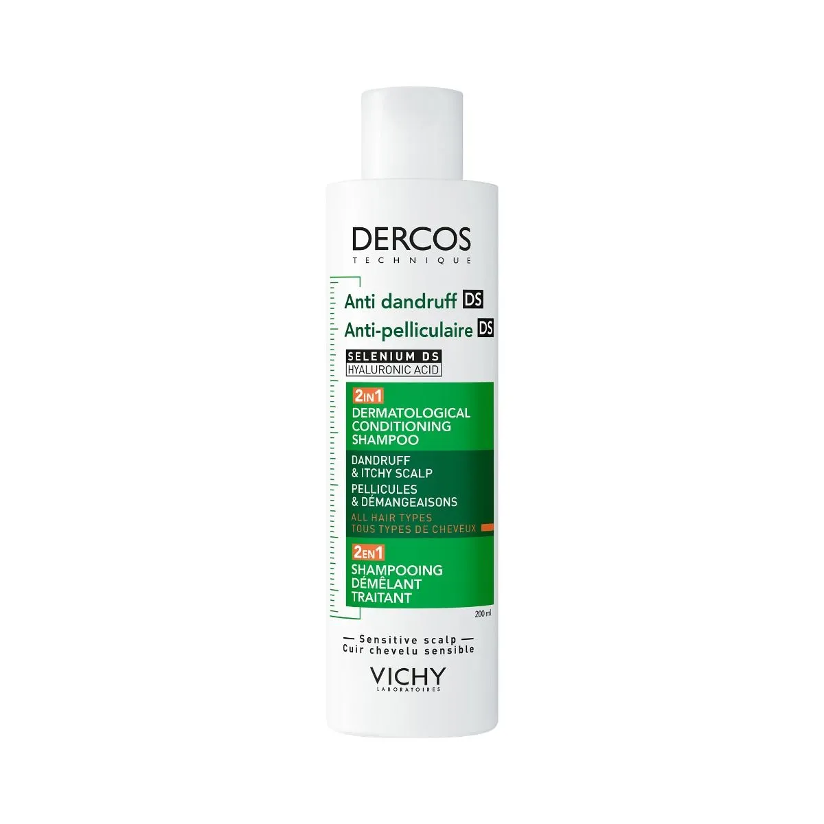 VICHY DERCOS DS 2IN1 SHAMPOON+PALSAM KÕÕMAVASTANE 200ML - Product Image