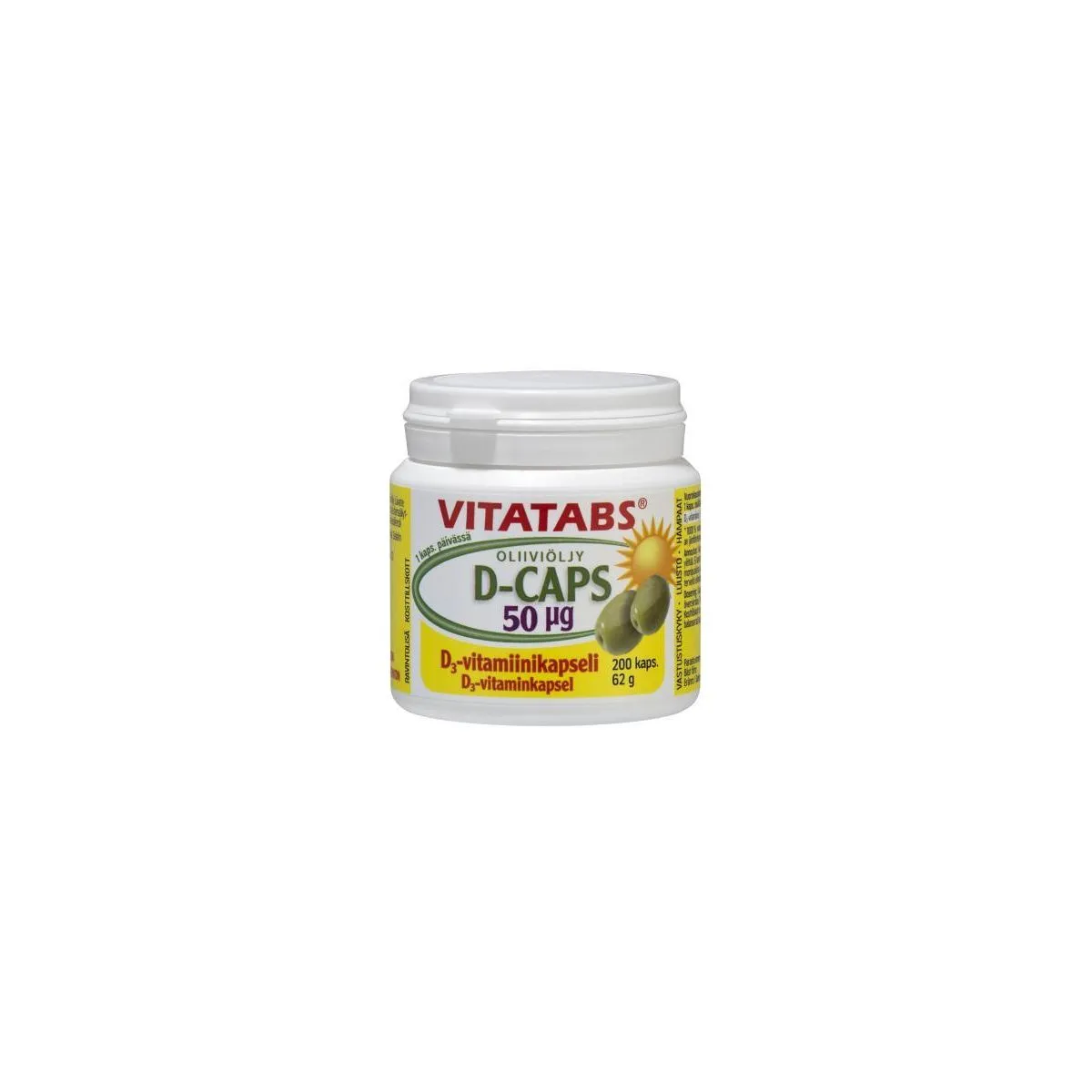 VITATABS D3 ÕLIKAPSLID 50MCG N200 - Product Image
