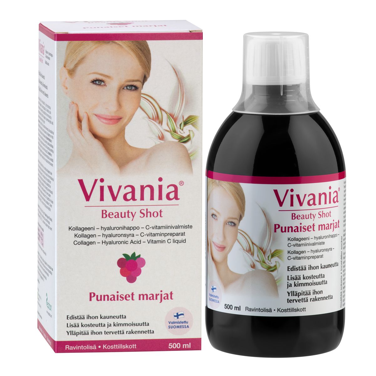 VIVANIA BEAUTY SHOT PUNANE MARI 500ML - Product Image